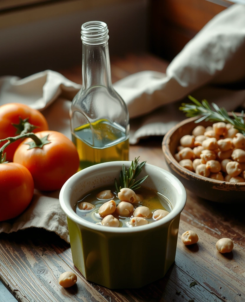 Ingredientes mediterráneos frescos